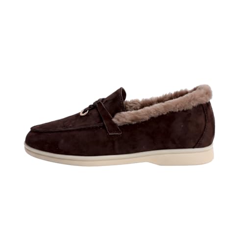 Image of Women's Summer Charms Suede Loafers - Premium Sheepskin Unlined Upper,Classic or Styles with Metal Detail for Casual, Office, Travel & All Day Wear