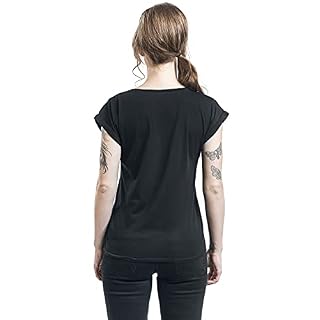 PINK FLOYD Logo Circle Femme T-Shirt Manches Courtes Noir Regular/Coupe Standard - Les Beatles, Paul McCartney, John Lennon, RIngo Starr, George Harrison PINK FLOYD Logo Circle Femme T-Shirt Manches Courtes Noir Regular/Coupe Standard – Image 5