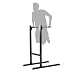 HOMCOM Estación Dip de Musculación Tipo Barras Soporte para Entrenar Pecho Abdominales...