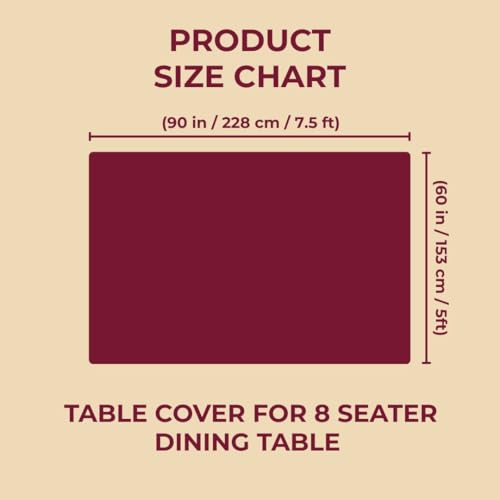 STITCHNEST PVC Transparent 8 Seater Dining Table Cover Without Lace, (60x90 Inches)