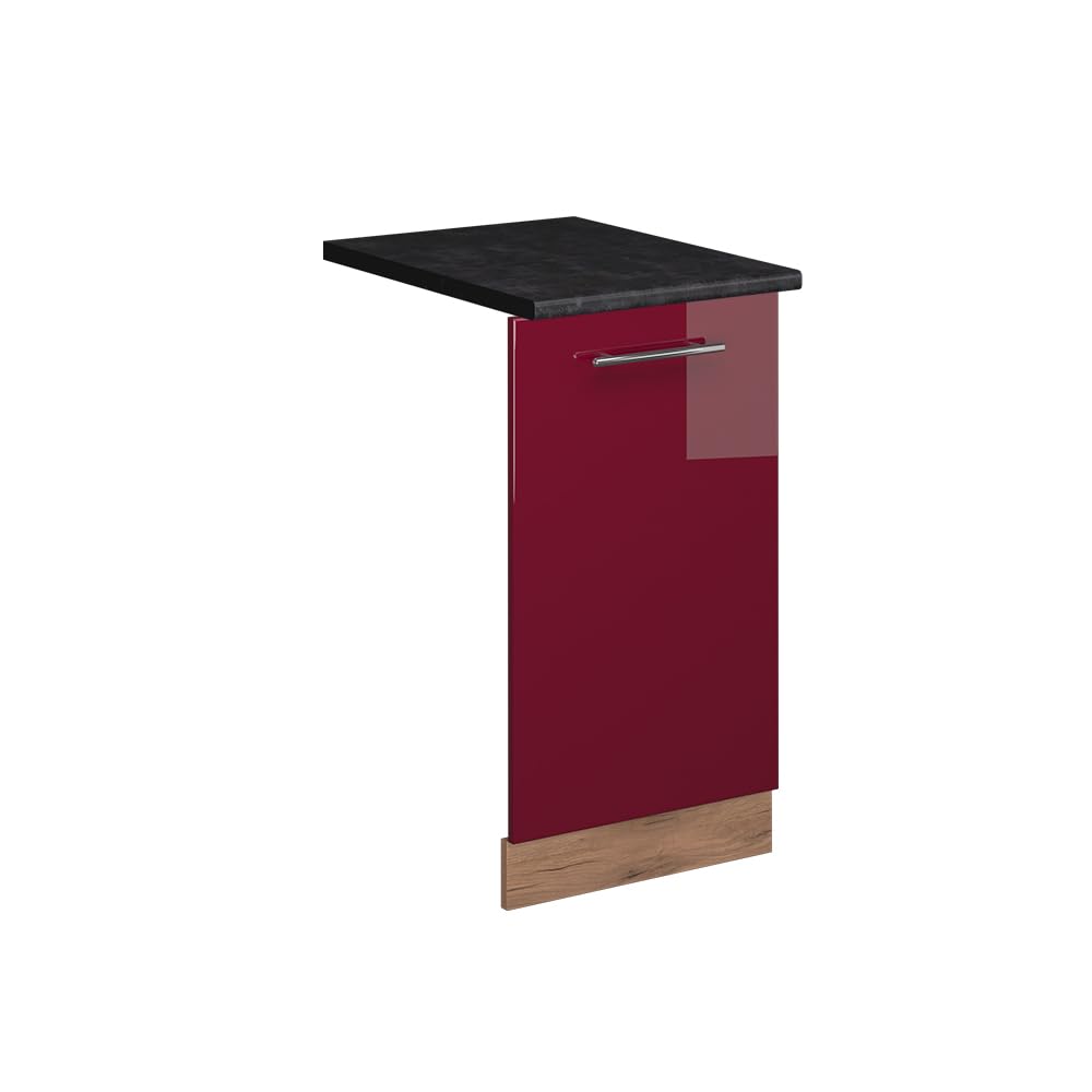 Vicco Panel przedni zmywarki "Fame-Line", Bordowa Czerwień połysk, 45 cm | BP Antracyt, à combiner avec d'autres modules de la série Fame-Line
