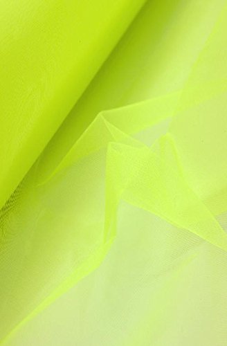 Générique Tulle souple mariage JAUNE FUO grande largeur 300 cm au metre deco robe tutu