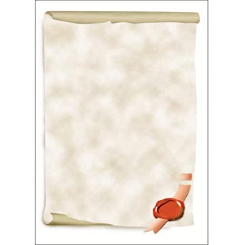 SIGEL Papel de cartas, 21 x 29,7 cm, 185g/m², Pergamino, gris y