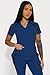 Kadira fashionable V-Neck Collar scrubs sets Uniform with multiple pockets (NAVY BLUE, XS)