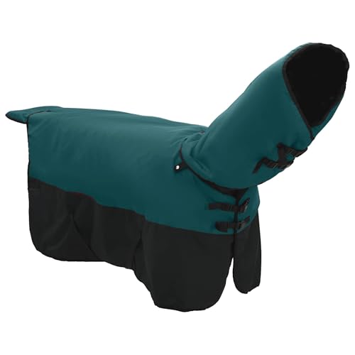 Manta para caballo verde oscuro impermeable de poliéster 155 cm para invierno 2