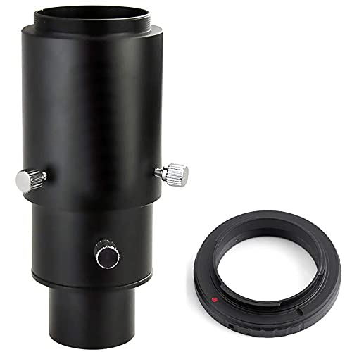 Extendable Camera Adapter for Prime Focus and Eyepiece Projection,1.25" Variable Telescope Camera Aadapter for Canon DSLR Astrophotography withTelescope(with T Ring for Canon)