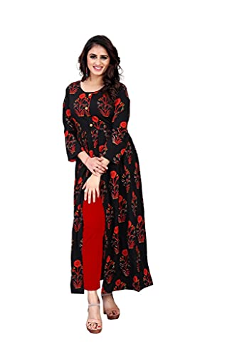 Image of H.E HAMZA ENTERPRISER Printed Crepe Material Brown Western Dress For Women