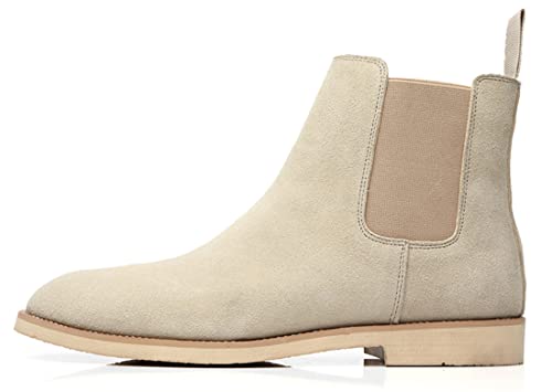 Santimon Leather Chelsea Boots for Men - Mens Slip On Dress Boots Casual Ankle Boots3