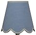 Upgradelights 8 Inch Linen Scallop Bottom Empire Lamp Shade (Blue Chambray)