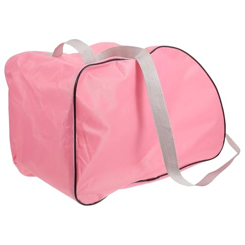 Bolsa para patines rosa con diseño sencillo de transporte portátil