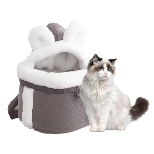 Sac de transport durable pour chat avec grotte réglable sur le devant