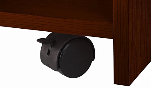 Displays2Go Hostess Station, Hidden Wheels, Adjustable Shelf, Mahogany (Lckdphssm) #TOP2