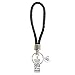 Custom I Could Snap at any Moment Camera Silver Black Leather Key Chain Initial