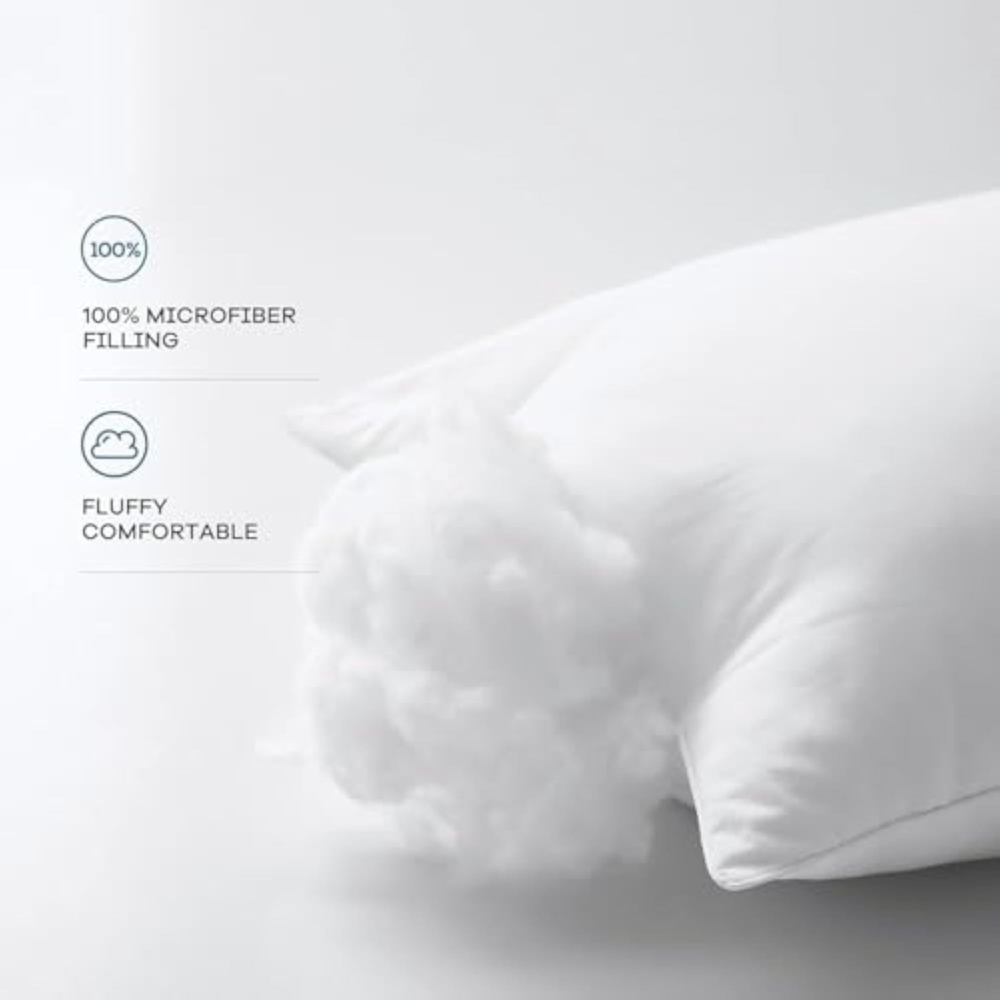 Microfiber Pillow Filler, Set of 2 Cushion Inserts