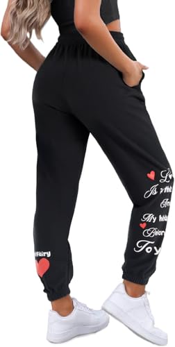 Waitfairy Sweatpants Women - Joggers for Women High Waist Baggy Sweat Pants for Womens Joggers with Pockets