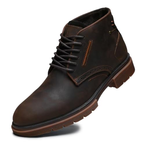 Image of Arkbird Men's Chukka Boots, Leather Ankle Dress Boot Casual Oxfords Lace Up Work Shoes