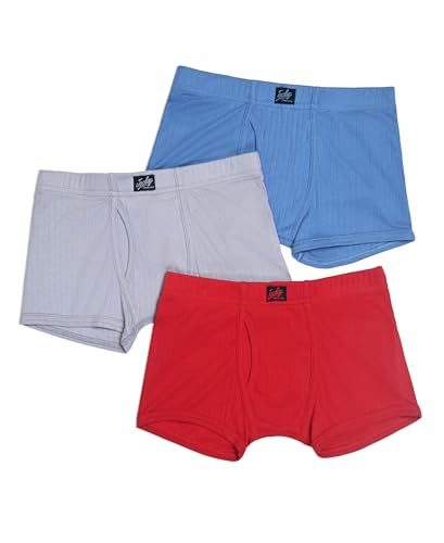 Image of Jockey 3036 Boys Super Combed Cotton Rib Fabric Solid Trunk with Front Open Fly and Ultrasoft Waistband (Pack of 3, Colors & Prints May Vary)