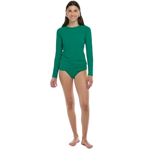 Image of Body Glove Womens Smoothies Sleek Solid Long Sleeve Rashguard with UPF 50+