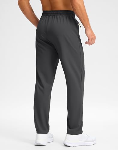 Image of Pudolla Men's Lightweight Hiking Pants Quick Dry Outdoor Sweatpants with Zipper Pockets for Athletic Workout Casual Travel