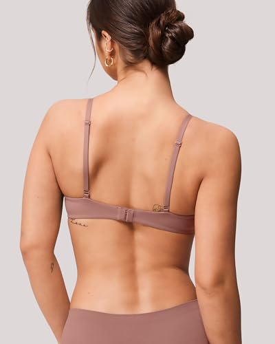 Image of Wireless Lift Up Bras for Women Small Breasted T-Shirt Wirefree Padded Bras 32AA-38A