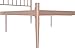 Novogratz Nicole Modern Metal Platform Bed with Tall Vertical Slat Headboard, Underbed Space for Storage, No Box Spring Needed, Queen, Millennial Pink