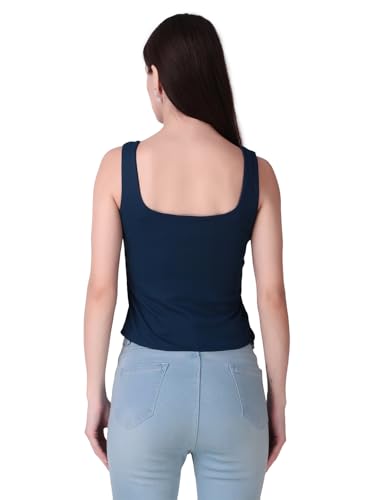 Image of Sizi Women Padded Camisole Workout Top| Tank Top with No Trace,Square Neck Seamless Vest,Elastic Removable Wide Shoulder Strap Camisole
