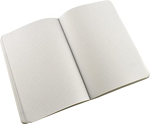 Zequenz Classic 360 Signature Series, Size: Medium, Color: Black, Paper: Grid, Soft Cover Notebook, Soft Bound Journal, 5" X 7", 200 Sheets / 400 Pages, Squared, Graph, Grid Pattern Premium Paper #TOP3