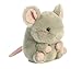 Aurora® Round Rolly Pet™ Frisk Mouse™ Stuffed Animal - Adorable Companions - On-The-Go Fun - Gray 5 Inches