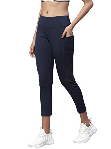 Image of CHKOKKO Women's High Rise Regular Fit Polyester Blend Sports Leggings (JSSTIGHT)