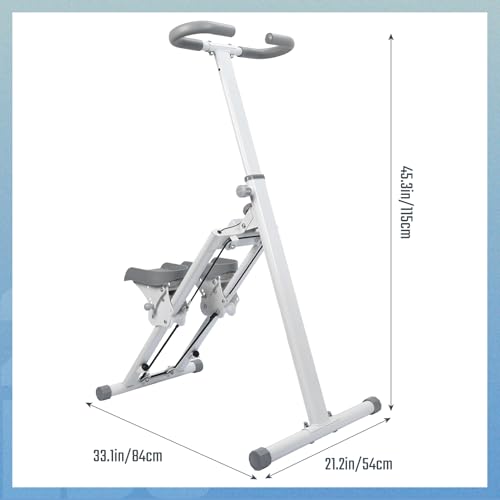 joukares Foldable Stair Stepper Machine for Home Gym 265LB, Capacity Cardio Climbers with LCD Monitor Vertical Climber Machine for Full-Body Workout, Cardio Exercise Climber with Adjustable White - Image 2