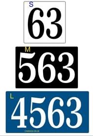 Comfort House Personalized House Number Sign Sticks To Side of Mailbox Post - Custom Address Sign With Adhesive # P2365