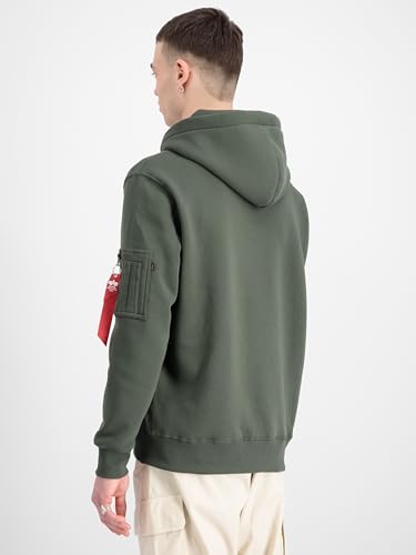 Alpha Industries PP Hoodie für Herren Dark Olive – Ansicht 6