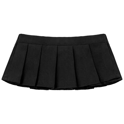 Womens Extreme Mini Dance Skirt Preppy Style Pleated Skirts Flare A Line Cosplay Dress3