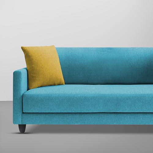 Image of Casaliving Dominic 2 Seater Sofa Set for Living Room (Turquise Fabric) Premium Fabric Sofa
