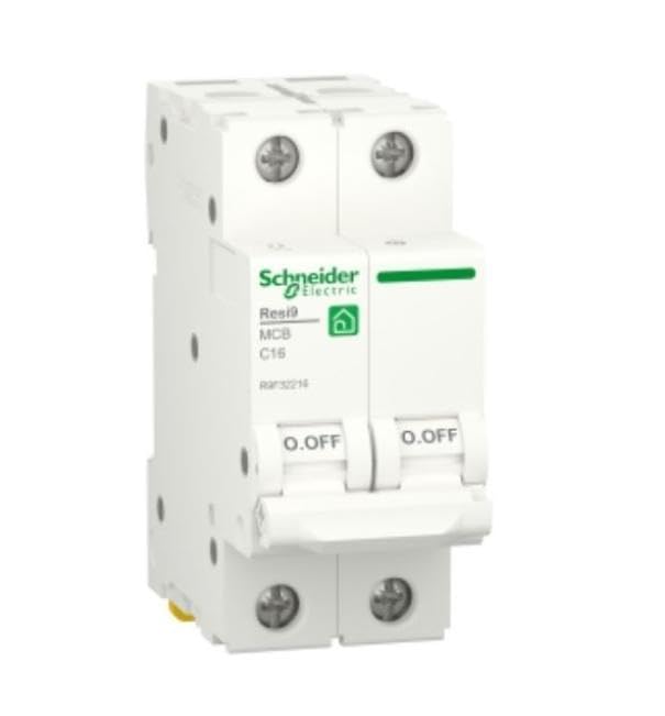  Interruttore magnetotermico Schneider Electric Resi9 2P 16A 4500A curva C - R9F32216