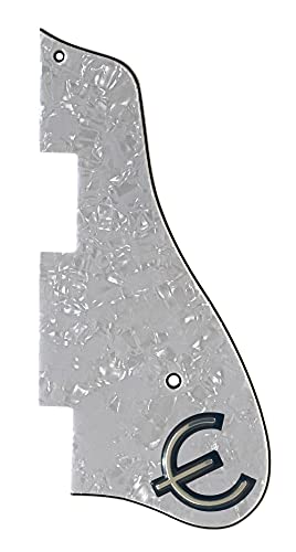 For 1964 Epiphone Casino & E Logo Style Guitar Pickguard Scratch Plate (4 Ply White Pearl)