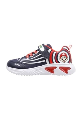 Geox - J Assister Boy B, Zapatillas Niños, Navy/Red, | Ya disponible en tu tienda friki favorita! En mundofriki.es!