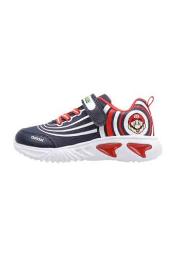 Geox   J Assister Boy B, Zapatillas Niños, Navy/Red,