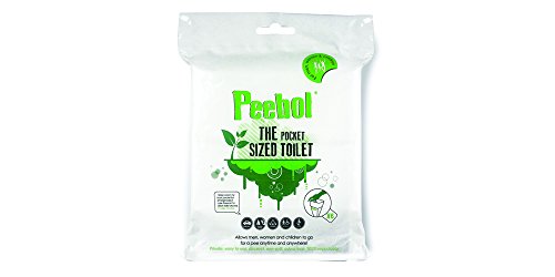 Peebol By Shewee – The Pocket-Sized Toilet – Made In The Uk – Disposable Urinal Bag For Men, Women & Children. Festival, Camping, Car & Travelling Essentials – 6 Pack #TOP10