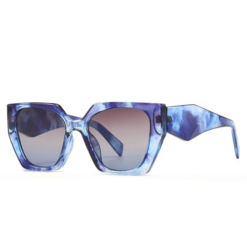 Lunettes de soleil œil de chat UV400 avec verres dégradés transparents