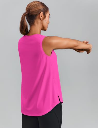 Image of PINSPARK Workout Tank Tops for Women UPF 50+ Side Slits Athletic Gym Shirt