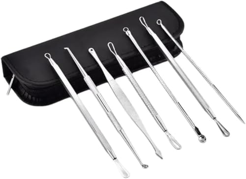 Kit Extrator de Cravos e Espinhas Profissional – 7 Peças em Aço I...