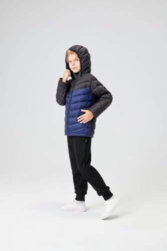 Image of Boys Hooded Lightweight Puffer Jacket Waterproof Kids Winter Coat