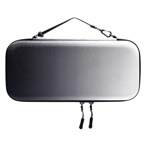 Kivivaka Bolsa de almacenamiento grande de EVA para Nintendo Switch 2, impermeable y antiarañazos, funda de transporte portátil para consola y accesorios, negro, blanco y negro