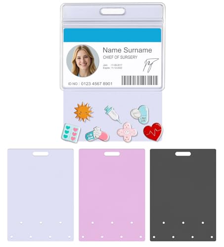 Plifal 3 Pack Badge Buddy Holders