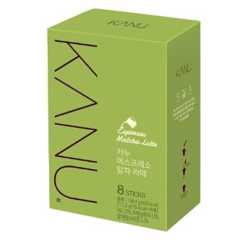 BC233 Kanu Korea Instant Coffee Camping Essentials 17.3g x 8 Sticks 8 Sticks, Matcha Latte