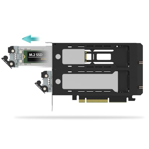 Removable 2 Bay M.2 NVMe SSD to PCIe 5.0 x8 Mobile Rack Enclosure miniatura 1