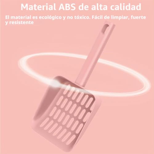 Miniatura 4 de Mzfang Pala De Arena Para Gatos Con Estante Recogedor Cuchara Basura De Plástico Pala De Basura Para Gatito Limpieza Para Mascotas Gatos Herramienta Limpieza Blanco