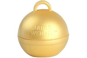 Bubble Weight Balloon Weight, 35g, Metallic Gold, 10 Piece