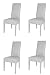 Produktbild t m c s Tommychairs - 4er Set Moderne Stühle Luisa für Küche und Esszimmer, robuste Struktur aus lackiertem Buchenholz Farbe Hellgrau, Gepolstert und mit hellgrauem Kunstleder bezogen